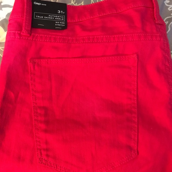 NWT Gap 1969 31R/12 REG Authentic True Skinny Ankle Mid Rose Stretch Jeans - Picture 4 of 6